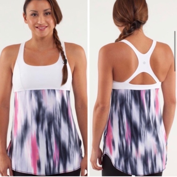 Lululemon Mirage Deep Indigo White Venus tank 4 - Picture 3 of 8